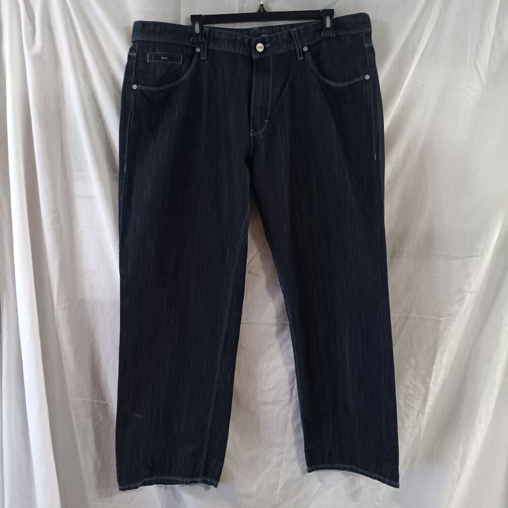 Hugo Boss Silk Denim Jeans Size 40x34 Baggy Style Preppy